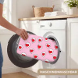 Hartjes - Patroon - Rood Badmat klein 997 -USP_WasbaarDE