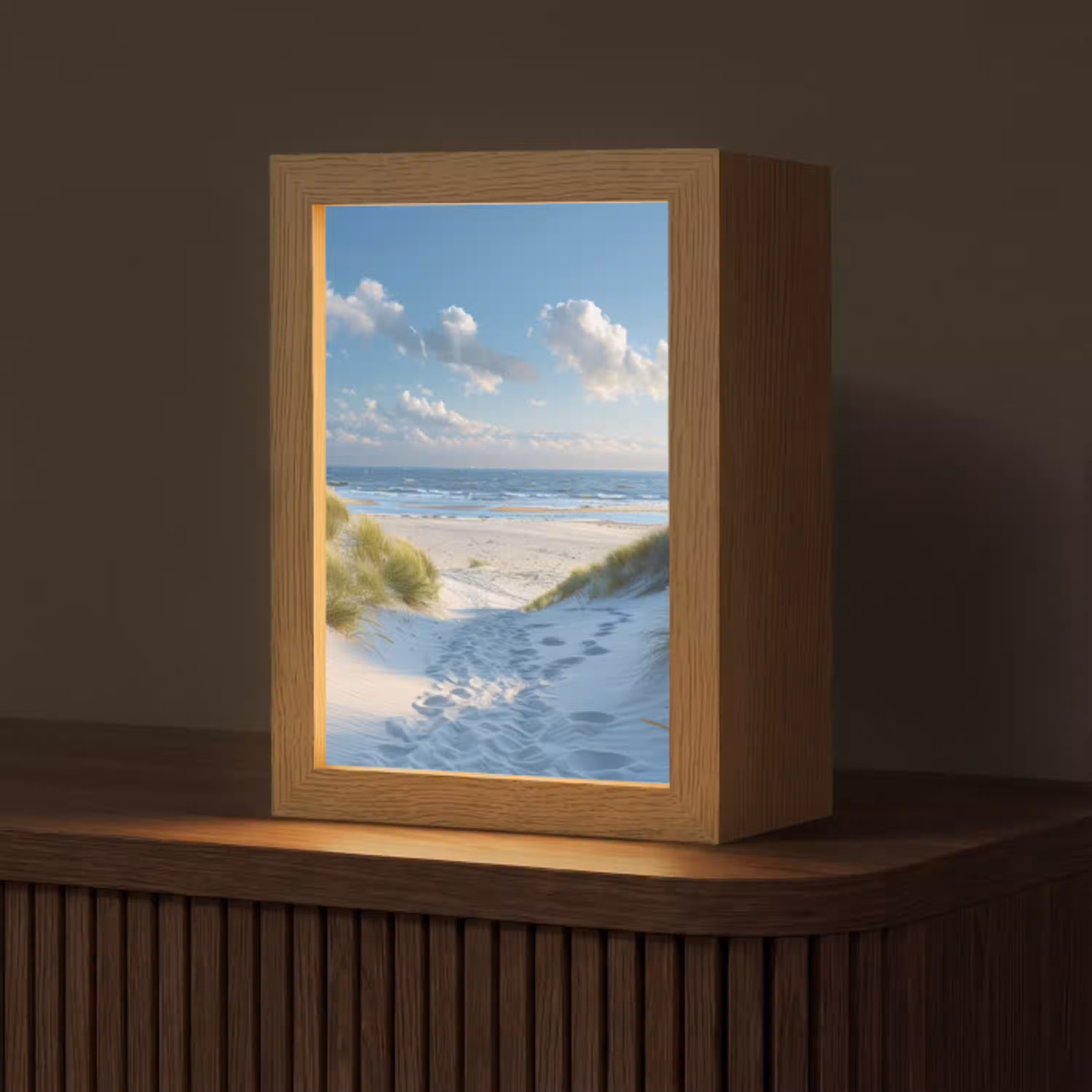 Duinen - Zomer - Zon - Landschap - Zee Light Box met kabel (Tafellamp) klein -z3d_website