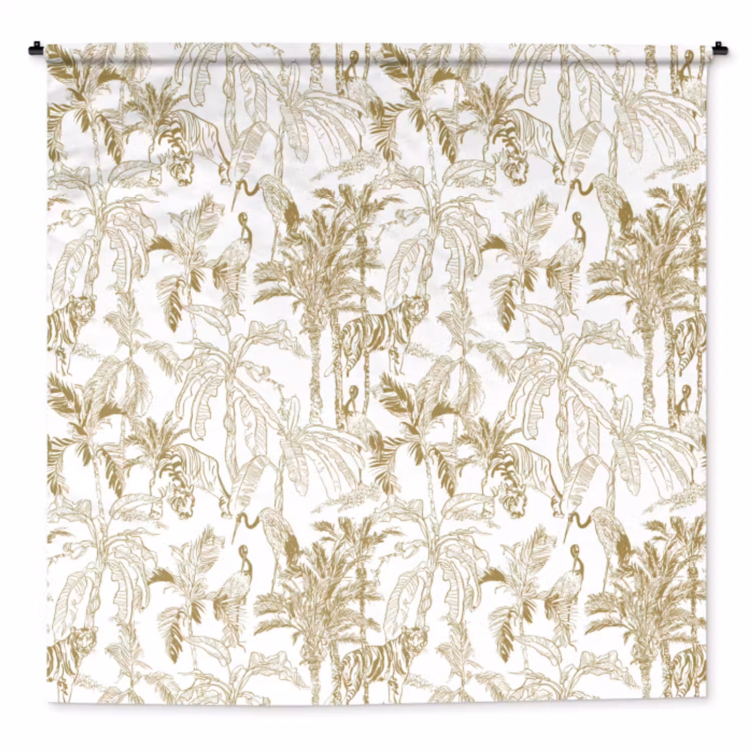 Wandkleed - Tijger - Oerwoud - Beige