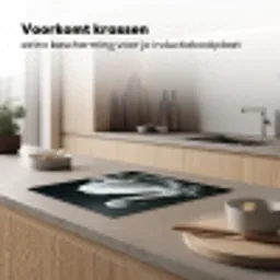 Zwaan - Water - Natuur - Realistisch - Wit Inductie beschermer vinyl 3mm middel -sfeer1