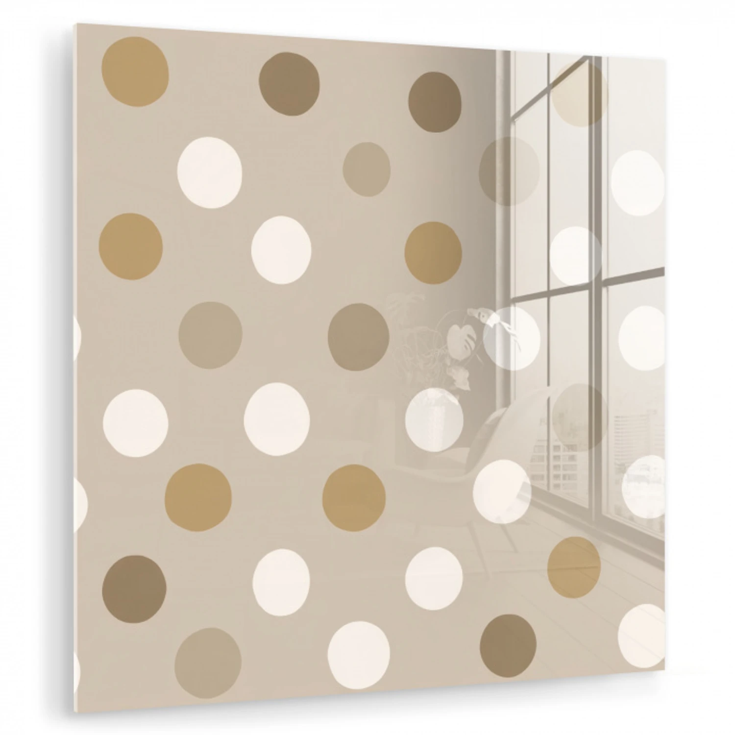 Polka - Dots - Beige plexiglas 5mm klein 11 -zzzproduct_nieuw