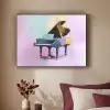 Piano - Pastel - Elegant - Dromerig Textielframe zwart klein -sfeer1