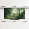 Bos - Pad - Zon - Bomen - Groen - Natuur keuken achterwand 2 middel -3d