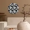 Bloemen -  Patroon - Decoratief Wandcirkel plexiglas klein 852 -sfeer1