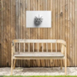 Basketbal - Wit - Schaduw - Lijnen Tuinposter op houten frame 2 cm dik klein -sfeer4