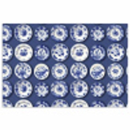 Borden - Floraal - Blauw poster papier klein 62 -3d