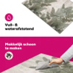 Bananenbladeren - Beton - Groen Inductie beschermer vinyl 3mm klein -wsfeer6_website