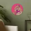 Tijger - Modern - Neon Akoestische PET Vilt - Rond klein -sfeer2