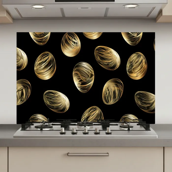Eieren - Goud - Patroon keuken achterwand spatscherm klein -3d_website