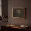 Donkerbruin - Bloem - Textuur - Artisjok Light Box met batterij (Wandlamp) middel -sfeer1