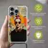 Vrouw - Bril - Strik - Retro Hoesje iPhone 16 Pro Max met koord klein -sfeer2_NL