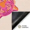 Tijger - Roze - Oranje Deurmat klein -antislip_NL