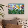 Mozaïek - Veld - Tulpen - Kleurrijk canvas 2cm klein -sfeer1