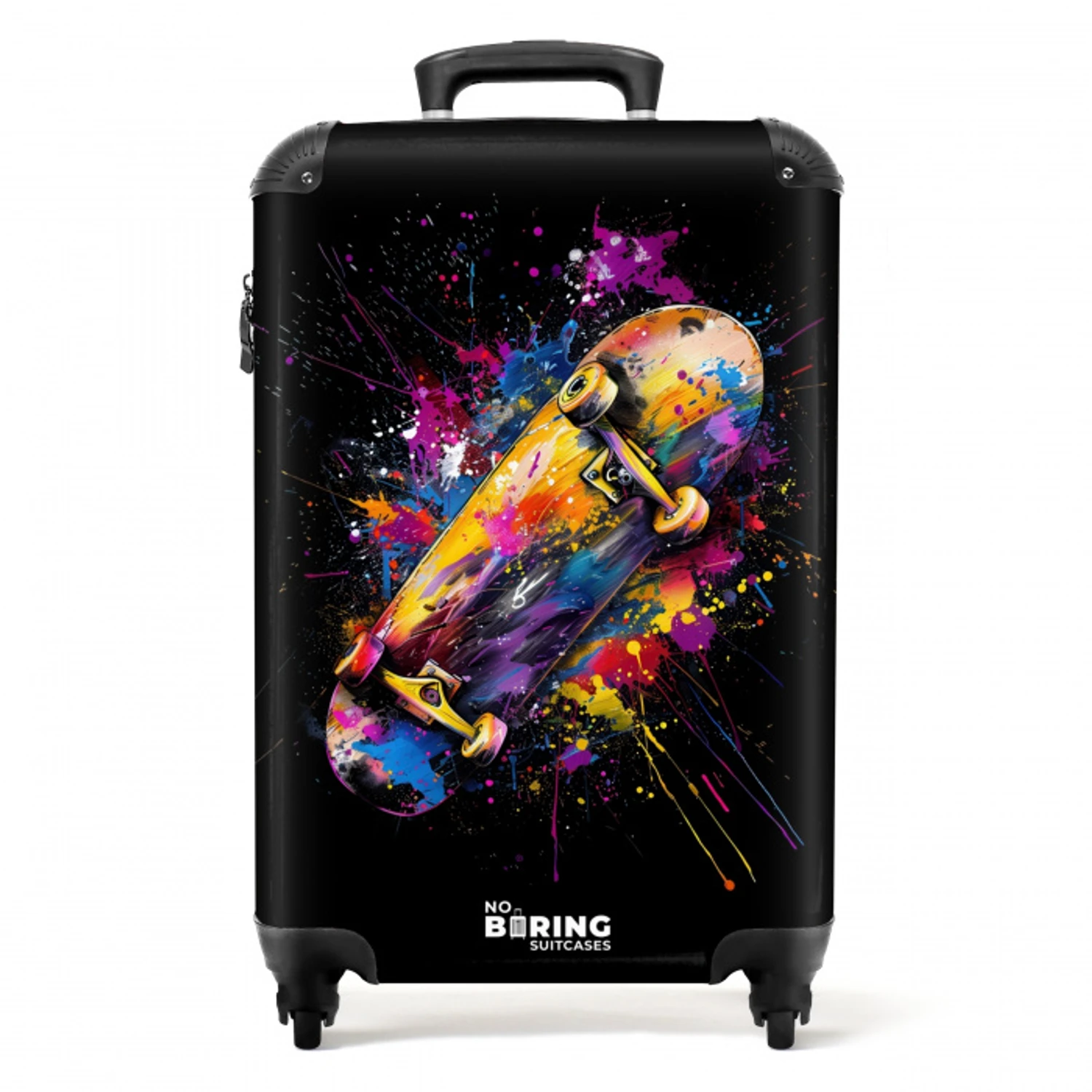 Skateboard met graffiti NBS - Handbagage koffer - Unisex middel -productfoto_recht
