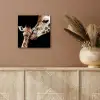 Giraffe - Dieren - Zwart - Portret - Dieren aluminium wit klein -sfeer4