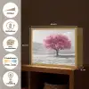 Boom - Natuur - Roze - Zwart wit Light Box met batterij (Wandlamp) middel -USP_websiteoverzichtNL