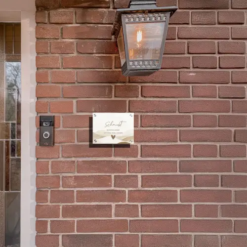 Beige landschap - Sierlijk Naambord Rechthoek middel -sfeer7-rechthoek-S