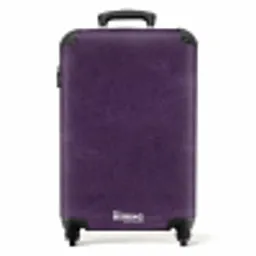 Lederen look aubergine paars NBS - Handbagage koffer - Volwassenen Unisex middel -productfoto_recht