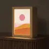 Zon - Heuvels - Abstract - Roze Light Box met kabel (Tafellamp) klein -z3d_website