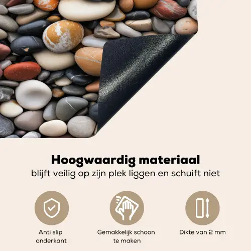 Natuur - Kleuren - Stenen Inductie beschemer met haakjes klein 777 -ky-onderkant-nl