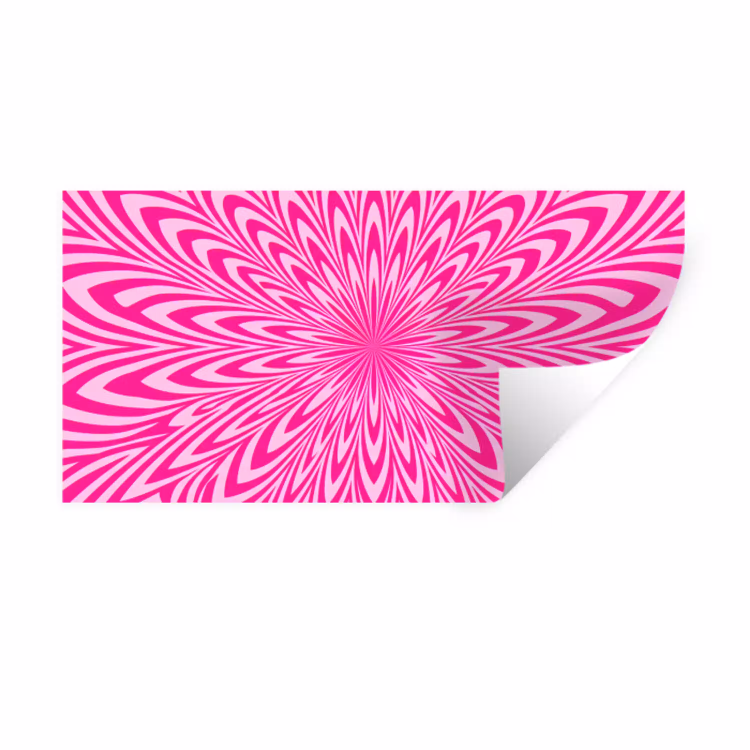 Patroon - Optisch - Roze Muursticker klein -3d