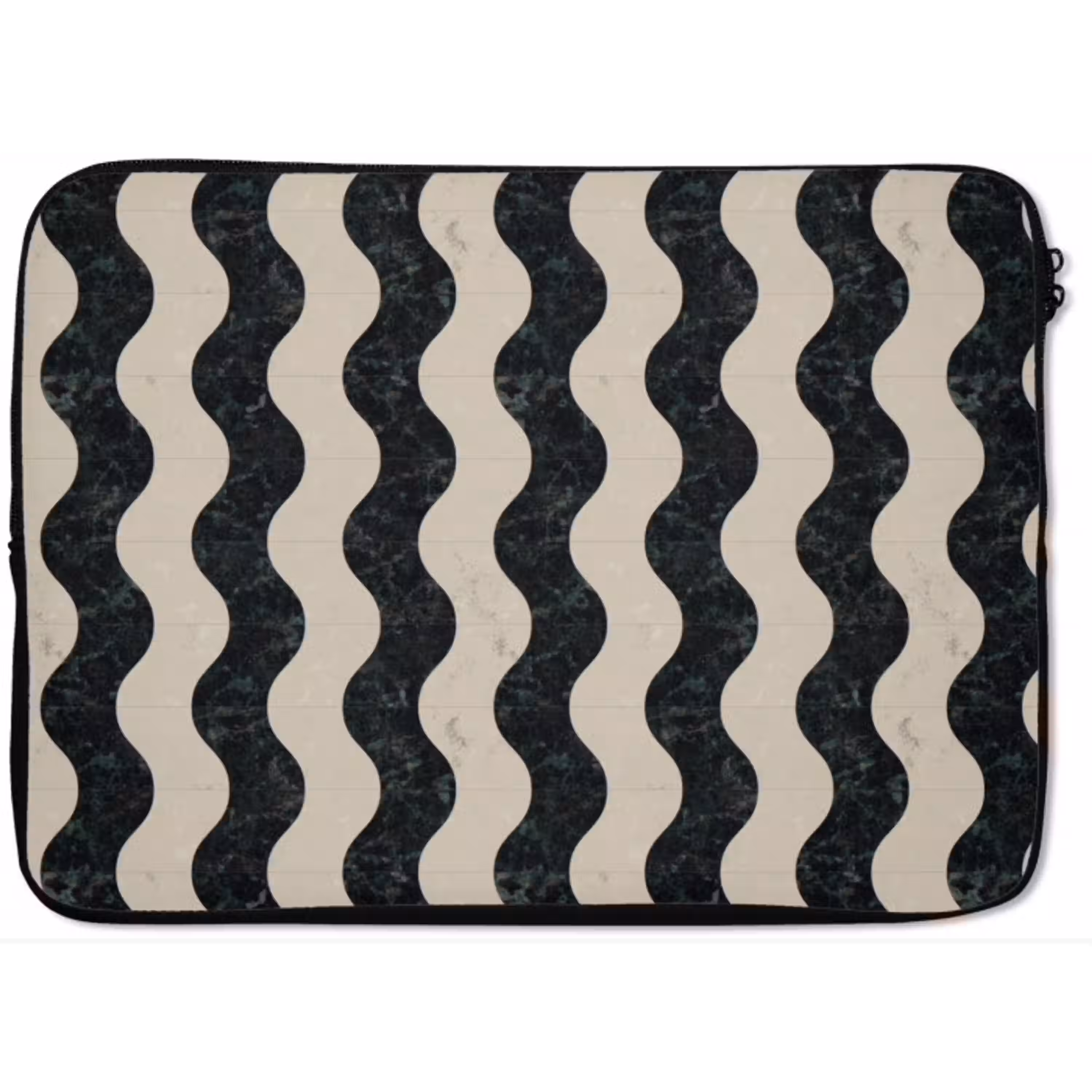 Patroon - Marmer - Groen - Cremé laptophoes neopreen klein 279 -zkaufland3dotto