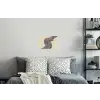 Golvend - Lijnen - Abstract - Silhouet Muursticker klein -slaapkamer