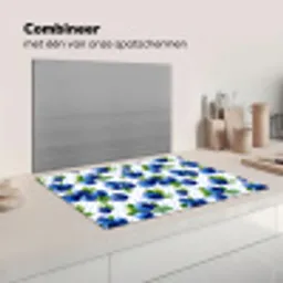 Bessen - Patroon - Blauw Inductie beschermer vinyl 3mm klein 276 -wsfeer7_website