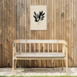 Ovaalvormige bladeren - Diep groen - Symmetrisch Tuinposter op houten frame 2 cm dik klein -sfeer4