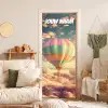 Luchtballon boven wolken met de tekst “Deze kamer is van: jouw naam”. deurposter klein -sfeer2