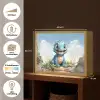 Draak - Blauw - Jongens - Kinderen Light Box met batterij (Wandlamp kind) middel -USP_websiteoverzichtNL