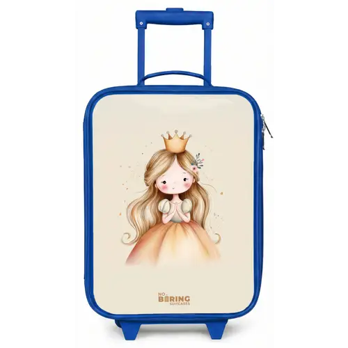 Prinses in gouden tinten Kinderkoffer - Blauw klein -zz3dotto