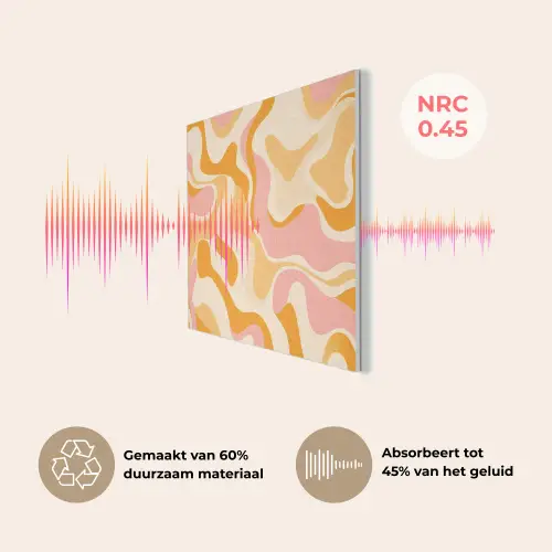 Abstract - Golvend - Oranje PET vilt klein -USP_NL