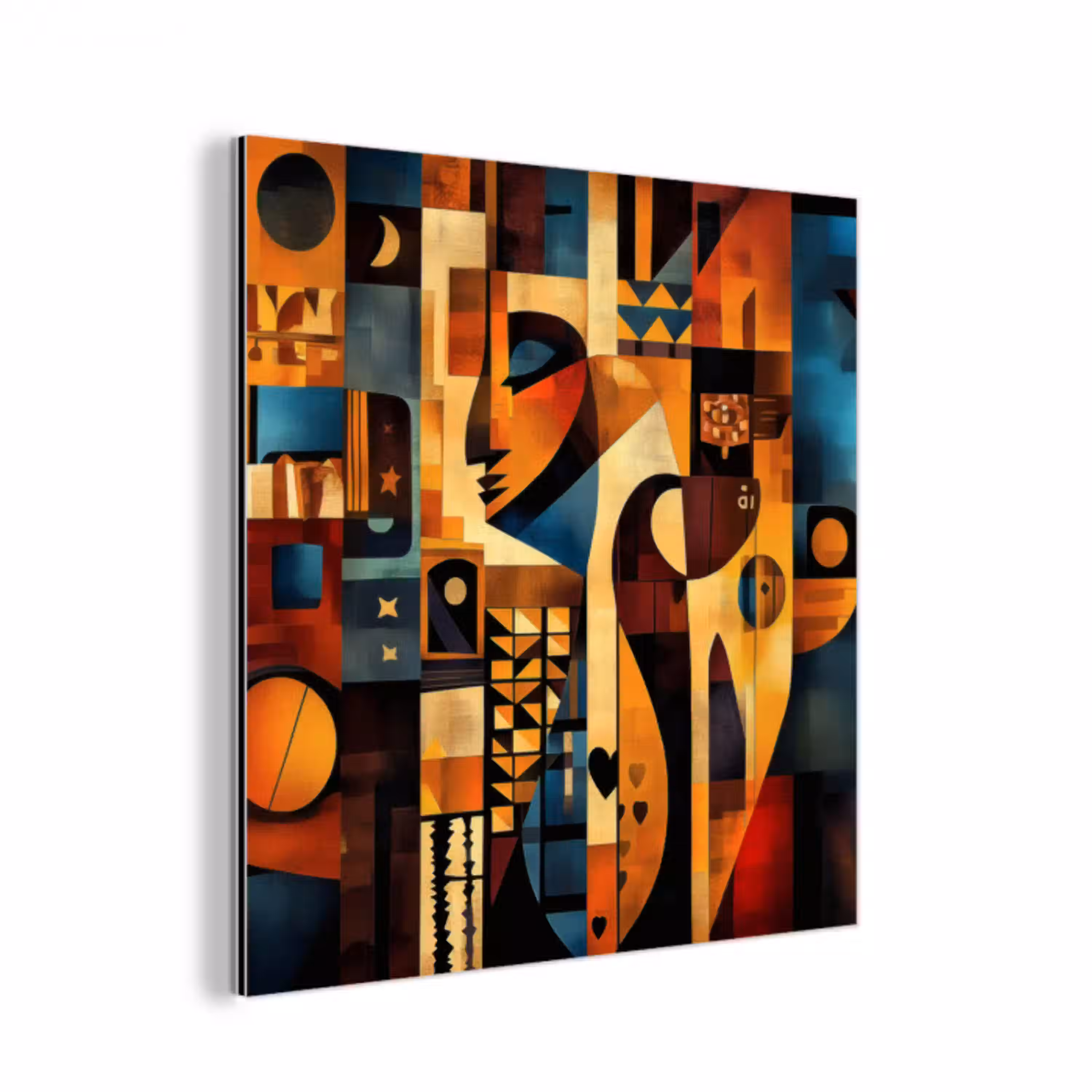 Figuren - Abstract - Symbolen aluminium wit klein -3d