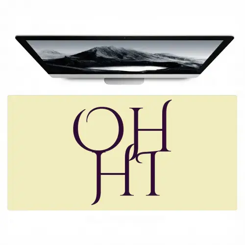 Oh hi - Geel - Monogram Muismat XXL klein -zzz3d