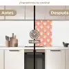 Waaier - Motief - Zalmroze keuken achterwand 2 middel 865 -voor-na2_ES