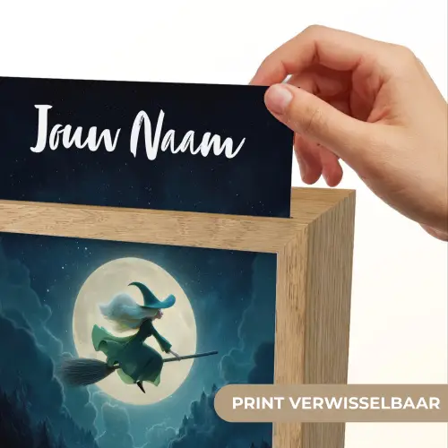 Heks - Maan - Bos - Magisch Light Box met kabel (Kinderlampje) klein -USP_websiteprintNL