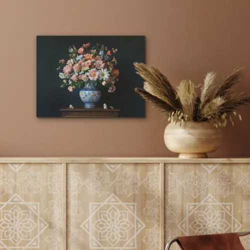 Hout - Vaas - Kleuren - Bloemen PET vilt klein -sfeer4