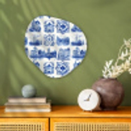 Huizen - Schepen - Blauw Wandcirkel Organisch Forex 3mm klein 629 -sfeer2