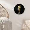 Milkshake - Goud - Drinken - Zwart Wandcirkel kunststof plaat 5mm dik klein -sfeer5