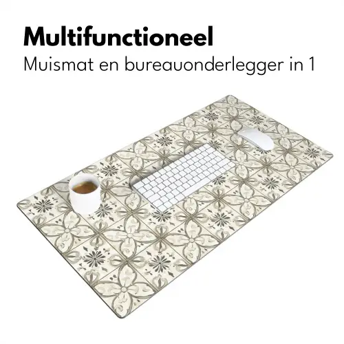 Antiek - Tegel - Beige Muismat XXL klein 681 -sfeer4