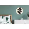 Strepen - Zwart - Abstract Wandcirkel aluminium klein -slaapkamer