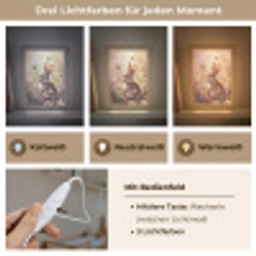 Konijntje - Bruin - Bloemen - Vlinders Light Box met kabel klein -USP_lichtkleurDE