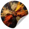 Specerijen - Explosie - Oranje Wandcirkel behangsticker klein -3d