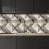 Geometrisch - Motief - Aardetinten keuken achterwand 2 middel 871 -sfeer1