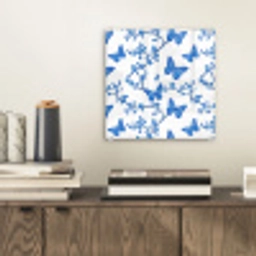 Vlinder - Bloemen - Blauw plexiglas 5mm klein 11 -sfeer1