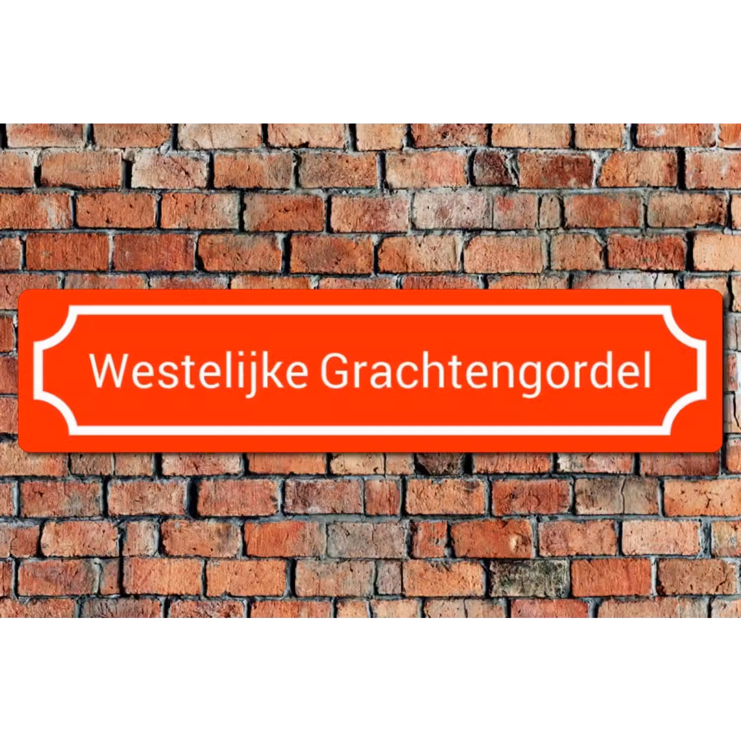 Straatnaambord rood - Traditioneel