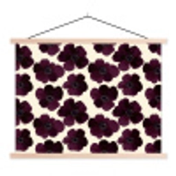 Bloemen - Aquarel - Paars textielposter latten blank klein 122 -3d
