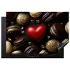 Macarons - Rood - Hart Inductie beschermer vinyl 3mm klein -3d