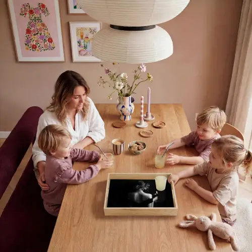 Vrouw - Wijn - Jurk Dienblad Rechthoek middel -sfeer4